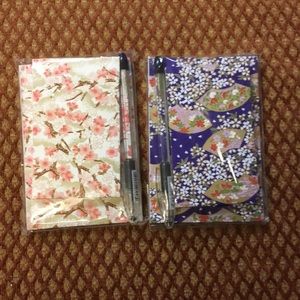 Japanese printed notebook and pen set